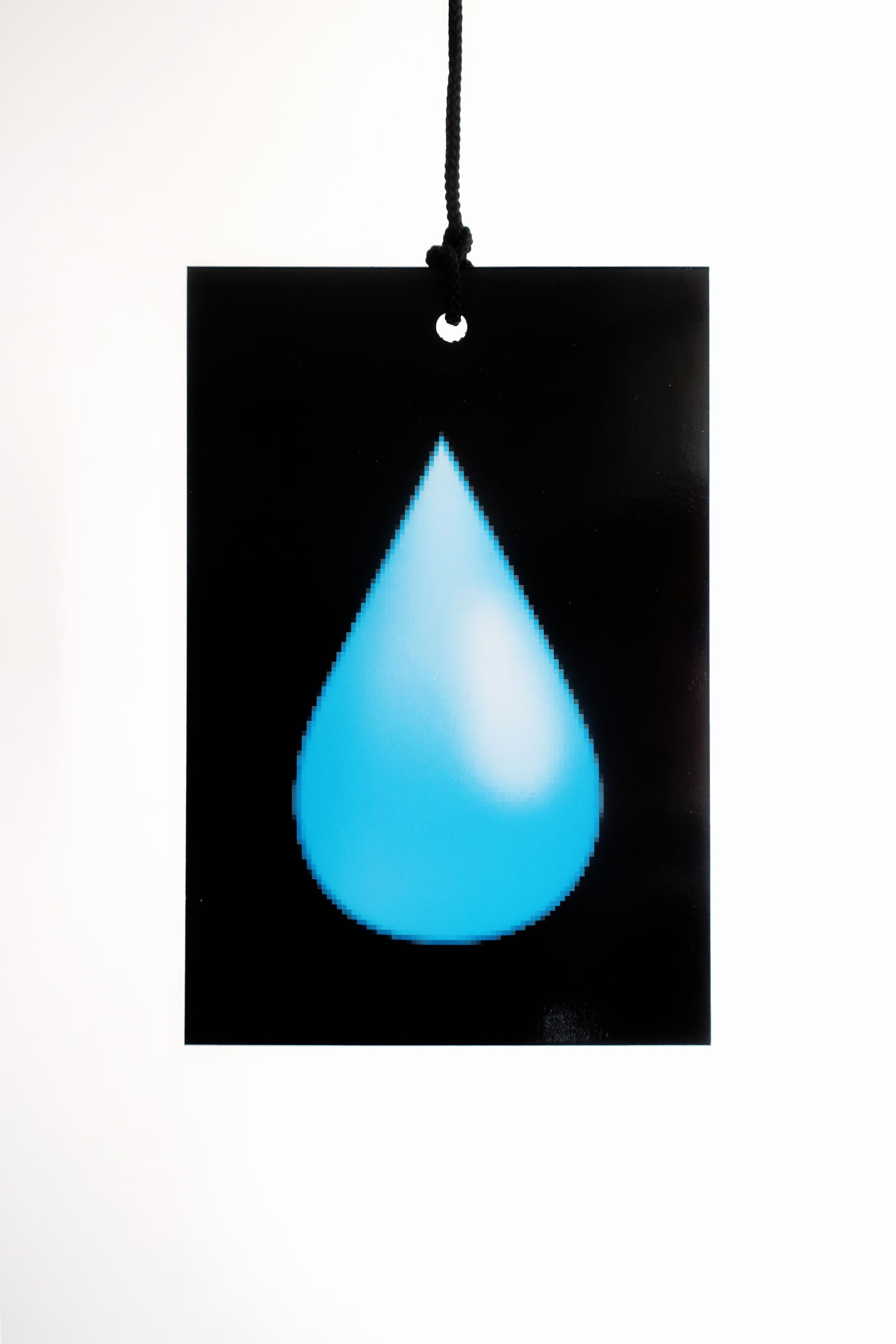 Claude Closky, ‘A Drop,’ 2022, color print on card 300g, ø 2,5 polyester rope, dimensions variable (card 15 x 10 cm). 